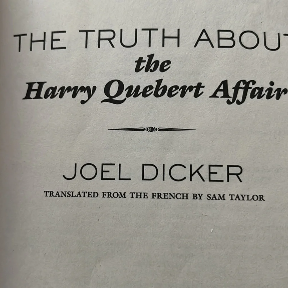 THE TRUTH ABOUT THE HARRY QUEBERT AFFAIR by Joel Dicker Book - Picture 10 of 13